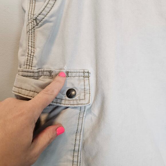 Carhartt Men's Cargo Pockets Beige Relaxed Fit Cotton Shorts 38 Waist 10" Inseam - Picture 7 of 10